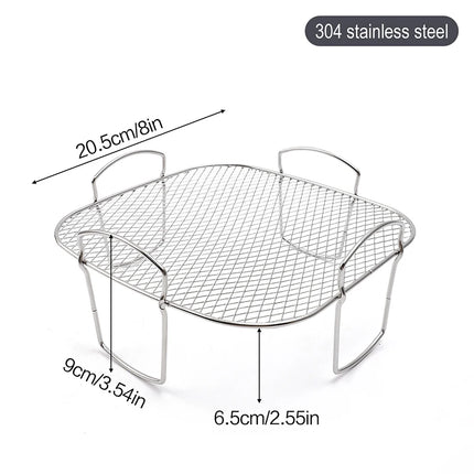 Air Fryer Universal Accessories Metal Oven Air Fryer Racks For Baking Stackable Grill Skewer Rack Fit All Airfryer 4.2Qt - 5.8Qt