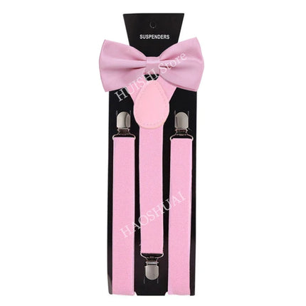 Hot Sale Suspenders Bowtie Sets Mens Women Boys Party Wedding Y-Back Shirt Braces Butterfly Belt Bow Tie Suit Accessories Gift