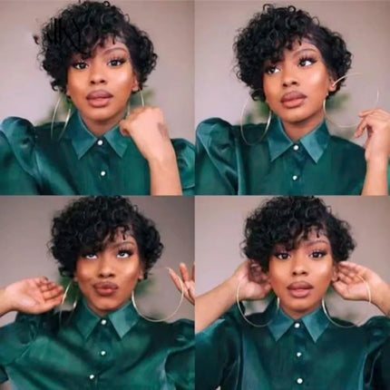 Short Deep Curly Hair Kinky Curly Hair Bundles Tissage  Bundles Remy Human Hair Extensions Natural Black Brazilian Cheap Bundles