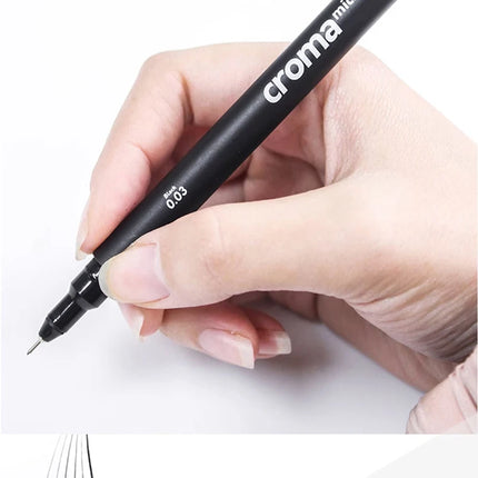 Micron Liner Fineliner Pen 0.05 0.03 0.1 0.5 Brush Tip Black Brown Fineliner Sketching Manga Drawing Pen Color Sketch Stationery