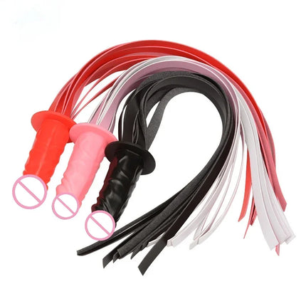 BDSM Slave Whips Simulation Penis Whip Restraint Fetish Dildo Whip Whipping Toys Flogger Paddle Adult Games Sex Tool for Couples