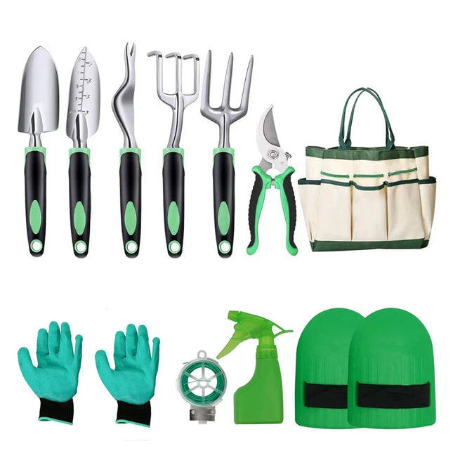 Garden Tool Set Garden Bag With Trowel Cultivator Hand Rake Transplant Trowel Gardening Gloves For Weeding Loosening Soil