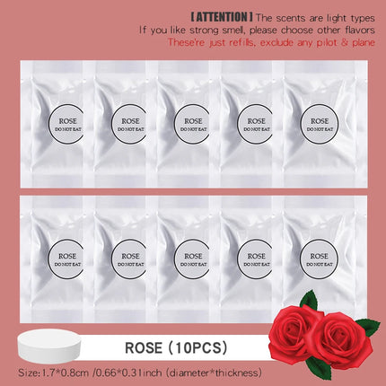 Just Refills No Plane & Pilot! dog bear car air freshener vent replacement tablets solid fragrance aroma perfume pads supplement