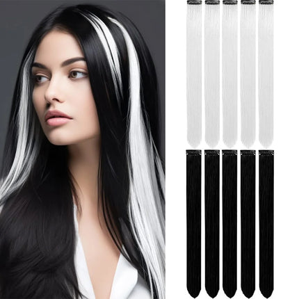 10 pieces of hanging ear dyeing, color clips, hair extensions, chemical fiber synthetic wigs, traceless hair extensions