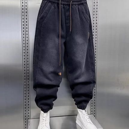 Men's Harem Jeans Japanese Harajuku Luxury Brand Baggy Hip Hop Streetwear Black Korean Street Trousers y2k fashion Denim Pants