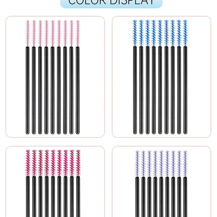 NEW 50Pcs Makeup Eyelash Brushes Disposable Crystal Eyebrow brush Diamond Handle Mascara Wand Applicator Lashes Extension Tools