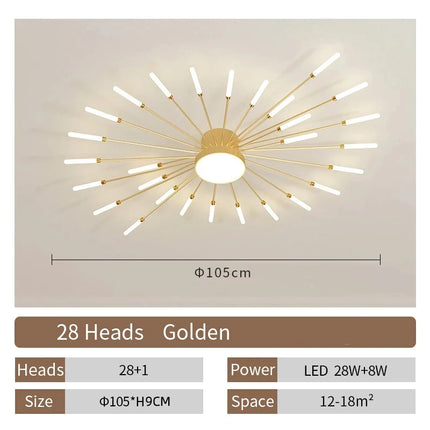 Creative Fan Shaped LED Ceiling Lamp Modern Living Room Light Home Decor Dining Bedroom Kids Room Interior Ceiling Pendant Lamp