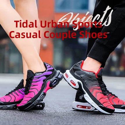 Casual Breathable Running Shoes Men's Large Size Outdoor Sports Sneakers Fashionable Korean Style Couple Matching Footwear