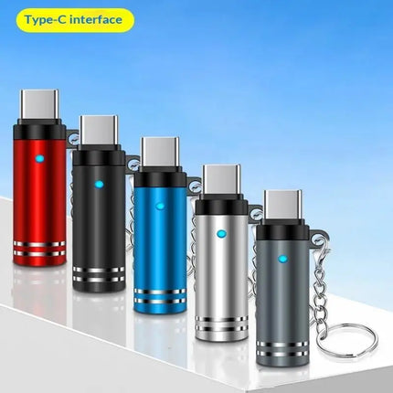 Type-C Safety Air Blowing Lighter Mini Flameless USB Rechargeable Windproof Portable for Camping Hiking Survival Emergency