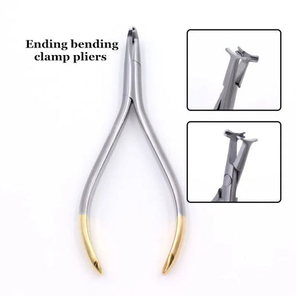 Dental Orthodontic Instruments Lingual Wire NiTi Cinch Back Plier Needle Holder End Cutting Pliers for Braces Adjustment Repair