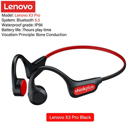 Original Lenovo X3 Pro X4 X5 Bone Conduction Headphones Bluetooth 5.3 Hifi Ear-hook Wireless Headset With Mic Sport Earphones X7