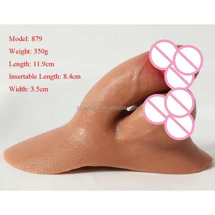 GF Ftm Packers Wholesale 2-in-1 Ultra Soft Silicone Hollow Penis Sleeve with Large Scrotum Prosthetic Stroker