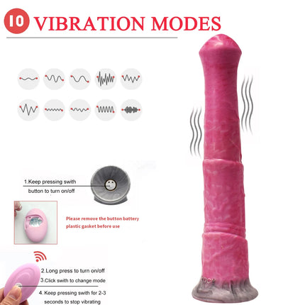 QKKQ Long Animal Vibrators Horse Dildo Butt PLUG SEX TOY FOR WOMAN G Spot Clit with Sucker Clitoris Stimulator for Adults 18