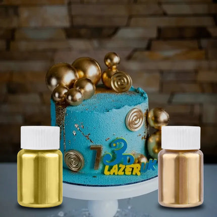 15g/Bottle Gold And Silver Dye Glitter Powder Mousse Cake Macaron Chocolate Confectionery Pastry Baking Cake Decoration