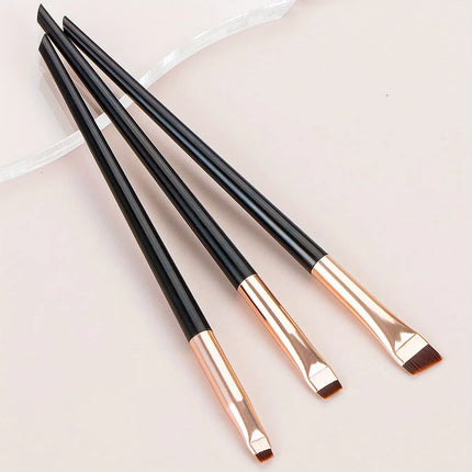4pcs Blade Makeup Brushes Angled Thin Eyebrow Brush Flat Fine Eyeliner Brush Professional Liner Brow Make Up Tools