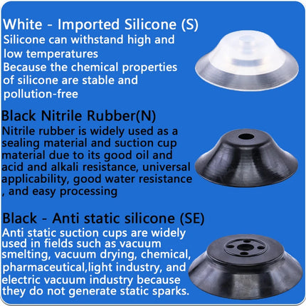 5PCS CONVUM Type Pneumatic Nitrile Rubber Vacuum Suction Cup PFG Series PA-30 40 50-N PFG-1.5/2/3.5/5/6/8/10/12/15/20/30/50/60-N