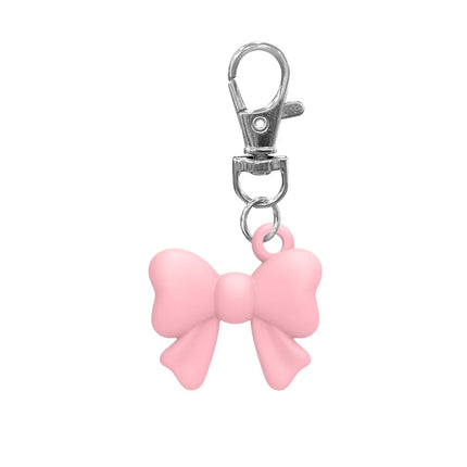 Silicone Lip Balm Holder Bowknot with Keyring Lipgloss Sleeve Portable Colorful Keychain Lip Gloss Cap for Summer Fridays
