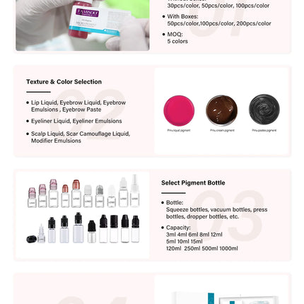 FAMISOO 5ML Eyebrow Tattoo Ink Professional Pigment for Eyeliner Black Tattoo Microblading Paint Ink For Semi Permanent Makeup