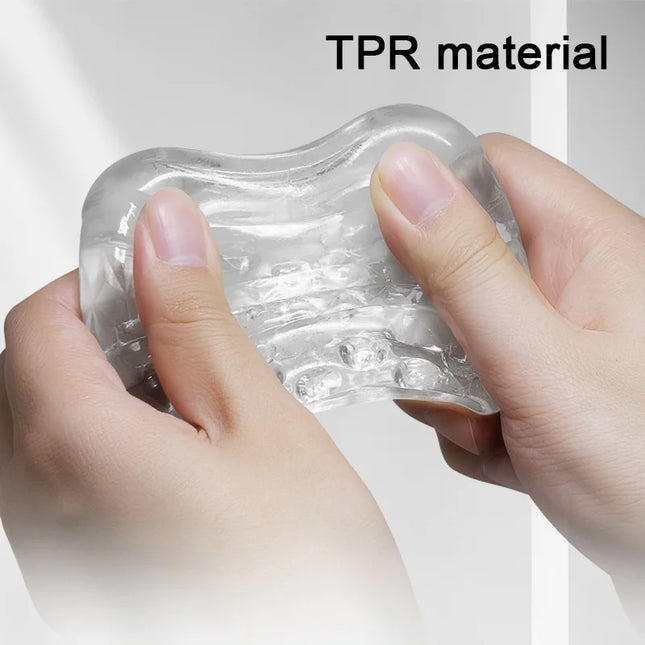 Male Masturbator Soft Pussy Penis Sleeve Sex Toys Transparent Crystal Vagina Adult Goods for Men Textured Tunnel Pocket Pussy