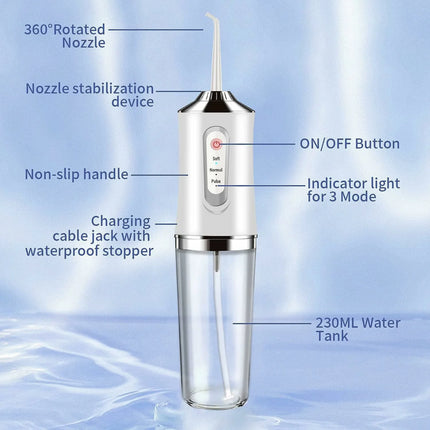 Dental Irrigator Water Flosser Bpa-Free Nozzles Replacement Orthodontic Gurunanda Kids Power Tooth Oral Irrigador Teeth Flossing