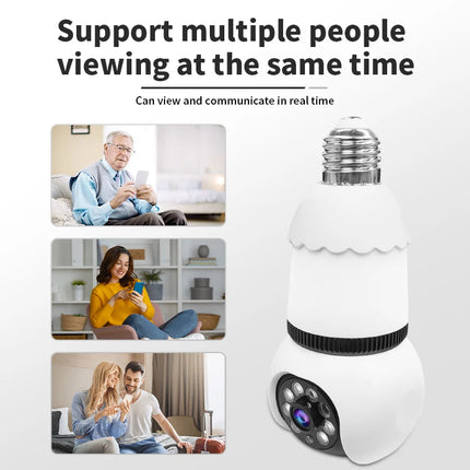 8MP E27 Bulb Lamp Camera LED Bulb Smart IP Surveillance Two-way Audio AI Auto Detect Wireless Surveillance Cameras WIFI Camera