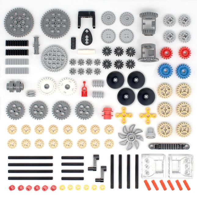 117PCS MOC Technology Variable Speed Gear Set Technical Gear Kit Puzzle DIY Toys Compatible with Legoeds Small Building Blocks