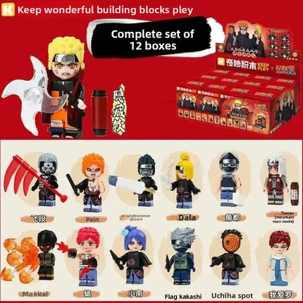 New Keeppley original Naruto cartoon blind box architectural drawings assembly Uzumaki Shipden action model toy children's gift