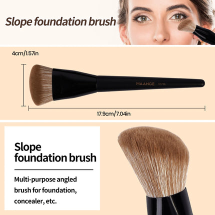 MAANGE Contoured Foundation Brush Foundation Makeup Brushes Face Brush For Liquid Or Cream Foundations Makeup Tool for Beauty