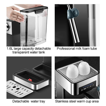 Semi-automatic espresso machine 20Bar high pressure extractor 3-in-1 coffee machine with milk froster cappuccino or latte