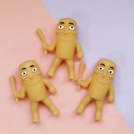 1/3/5Pcs Tung Tungtung Sahar Squeeze Toys Collectible Viral Brainrot Fidget Toy Wooden Stick Man Anti Stress Reliever Toys Figet