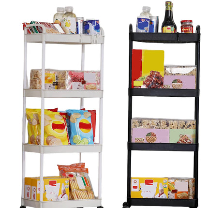 Household Multi-layer Small Cart Storage Rack Floor To Floor Kitchen Bedroom Bathroom Storage Rack Storage Rack With Wheels