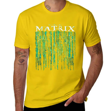 The Matrix Movie Code Logo T-Shirt heavyweights summer clothes summer tops funnys mens graphic t-shirts pack