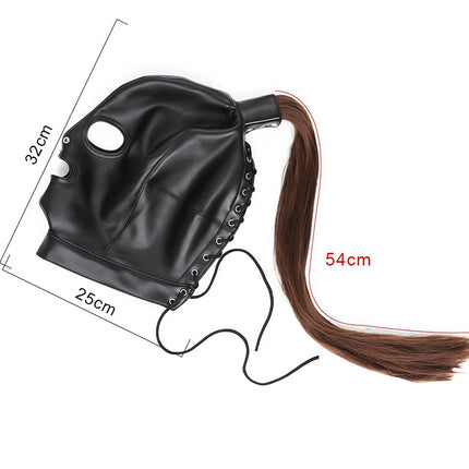Adult Supplies Alternative Hood Wig Anonymous Mask RolePlay Stage Props Bondage Lingerie Spanking Snake Whip Sexy Toys For Women