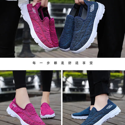 New Women's light Shoes Soft soled Breathable Sneakers Casual middle elderly shoe Couple's Anti slip comfort shoes Zapatos Mujer