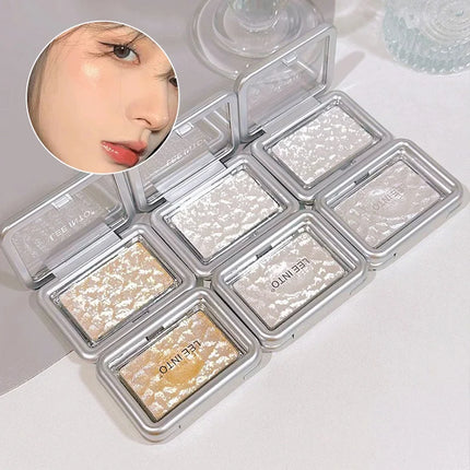 LEEINTO Dreamy Highlighting Powder: 3D Effect for a Natural, All-Over Glow - Multi-Purpose Compact Powder for Blush, Contour,