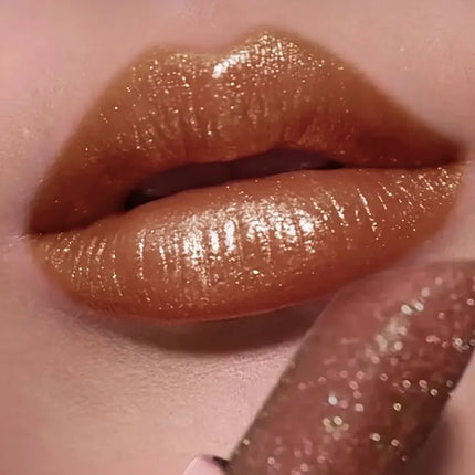 Waterproof Shimmer Lipstick, Pearlescent Long Lasting Lip Color, Moisturizing Plumping Lipstick for Glam Night Out
