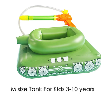 Big Size Summer Giant Tank With Watergun Inflatable Toys Floating Truck Pool Floats Water Spray Beach Party Games Adults Seats