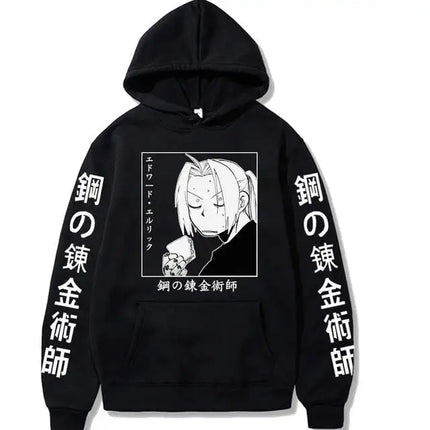 Fullmetal Alchemist Hot Anime Sweatshirt Casual Loose Zip Hoodie Women/Men Manga Pullovers Hip Hop Unisex Zipper Jackets