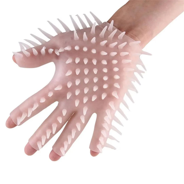 Adult Female Male Masturbation Supplies Play Appliance Massage Gloves, Petting Flirt Sex Toys
