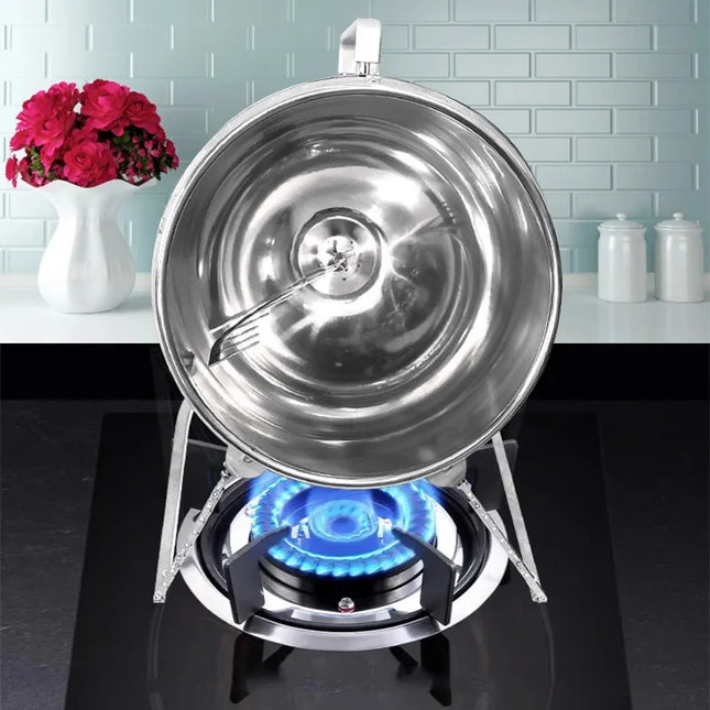 Stainless Steel Stir Fryer, Large Capacity Automatic Flipping and Cooking Machine, Home Outdoor Barbecue, Kitchen
