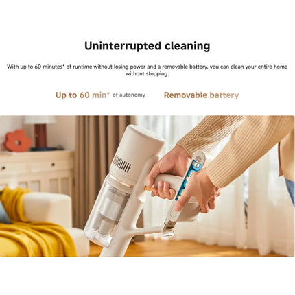 Dreame U20 Cordless Vacuum Cleaner 120AW 22000Pa Blue Light Dust Reveal V-shaped Anti-tangle for Pet Hair Hard Floor Carpet