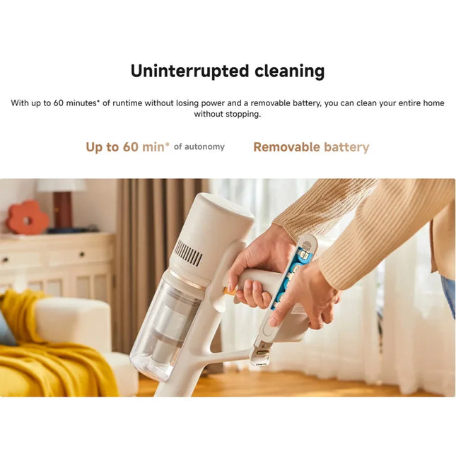 Dreame U20 Cordless Vacuum Cleaner 120AW 22000Pa Blue Light Dust Reveal V-shaped Anti-tangle for Pet Hair Hard Floor Carpet