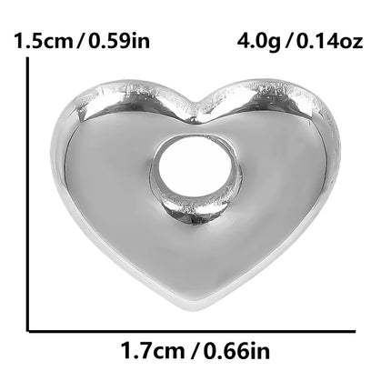 Breloque Metal Love Stainless Steel Flower Pendants For Jewelry Making Earrings Bracelets Headwear DIY Heart Charms Accessories