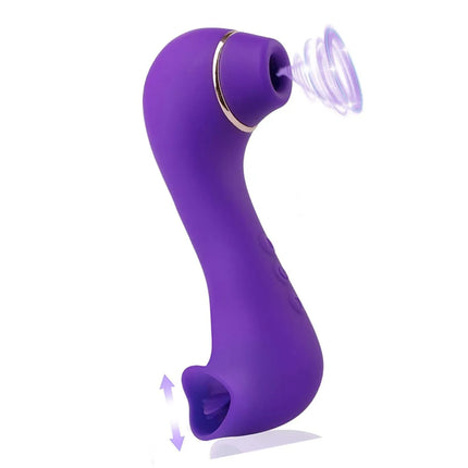 10 Frequency Nipple Sucking Clitoral Tongue Licking Double Stimulation Thrill Sex Toys for Female OR Lesbian Adult Sex Toys