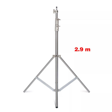 290cm Stainless Steel Tripod Metal Light Stand l Air Pressure Bearing 15kg For Ring Light Live Youtube and Photography Softbox