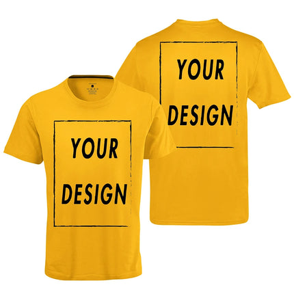 100% Cotton Custom T Shirt Make Your Design Logo Text EU Size for Men and Women Front Back Both Side Personalized Tshirt