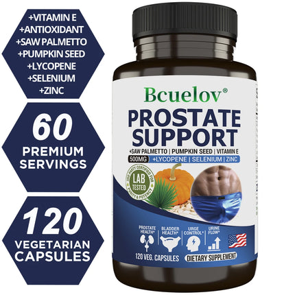 Men's Prostate & Urinary Tract Support Capsules - Saw Palmetto, Lycopene, Antioxidant, Supports prostate health, urinary health