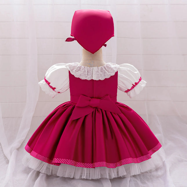 Lolita Mash and Bear Bridesmaids Girls' Party Dress, Maid Wedding, 1st Birthday Princess Dresses for Baby, Tulle Christmas Costumes