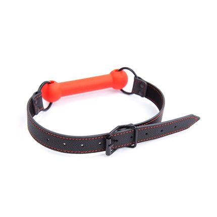 Professional Pony Play Bit Gag Silicone Mouth Restraint Red Stitch Leather Strap BDSM Bondage Slave Role Play Adult Fetish Toy