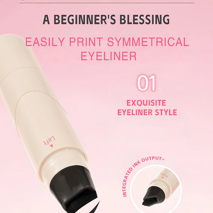 O'CHEAL  All-in-one Rotating Eyeliner Stamp Pen Quick Eye Makeup Double-Ended Eyeliner Waterproof Long-Lasting Stamp Eyeliner